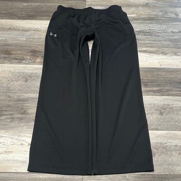 Under Armour Black Mens XL Loose‎ Open Hem Athletic Training Running Track Pants - Picture 1 of 13